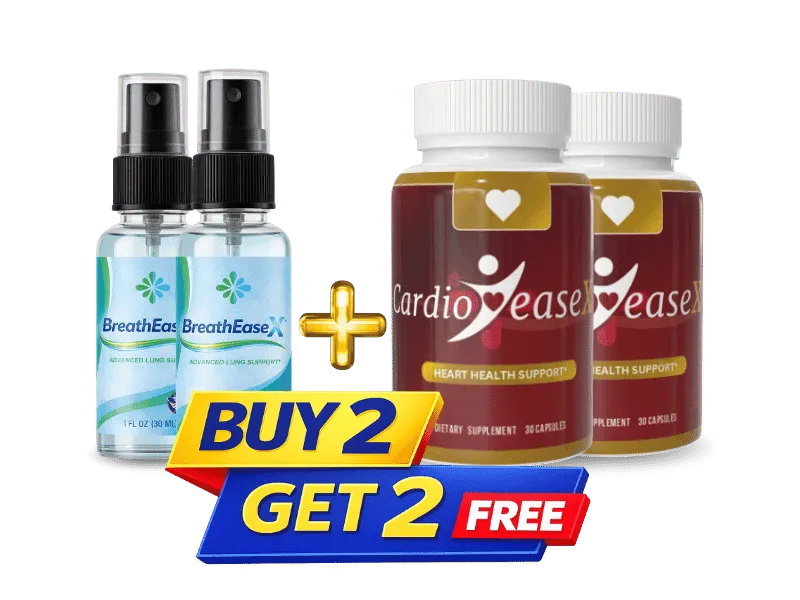 BreathEaseX + CardioEaseX daily wellness support supplement